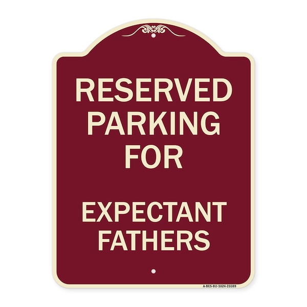 Signmission Parking Reserved for Expectant Fathers Heavy-Gauge Aluminum Sign, 18" L, 24" H, BU-1824-23389 A-DES-BU-1824-23389 - main